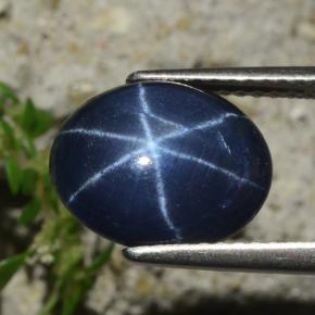 Star Sapphire Gemstone in 11 x 9 mm (calibrated) Size for Sale, Star Sapphire Stone in Blue Color