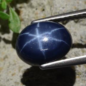 Star Sapphire Gemstone in 10 x 8 mm (calibrated) Size for Sale, Star Sapphire Stone in Blue Color