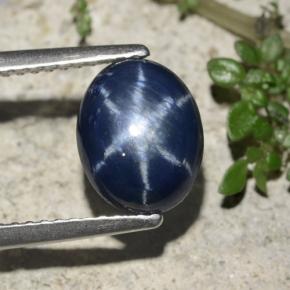 2.9ct Oval Cabochon Blue Star Sapphire for sale thumb image of 2.9ct Oval Cabochon Blue Star Sapphire (ID: 478661)