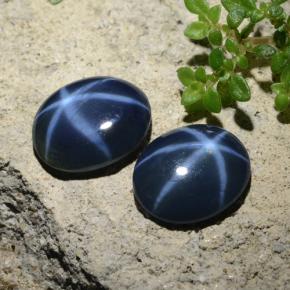 Deep Blue Star Sapphire Gem - 2ct Oval Cabochon (ID: 478706)