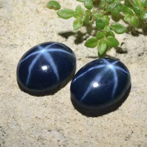 Deep Navy Blue Star Sapphire Gem - 2.5ct Oval Cabochon (ID: 478710)