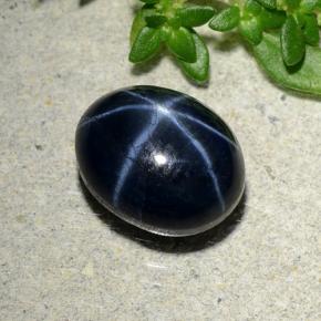 3.85 ct Blue Star Sapphire Stone, Natural Star Sapphire in Oval Cabochon Shape for Sale