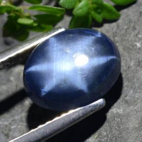 Star Sapphire Gemstone in 10 x 8 mm (calibrated) Size for Sale, Star Sapphire Stone in Blue Color
