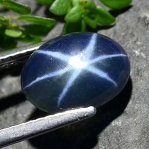 Star Sapphire Gemstone in 10.2 x 7.7 mm Size for Sale, Star Sapphire Stone in Blue Color