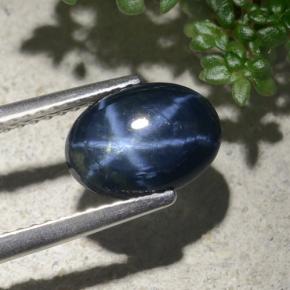 Star Sapphire Gemstone in 9.4 x 7 mm Size for Sale, Star Sapphire Stone in Blue Color