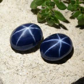6.99 ctw Blue Star Sapphire Stones, Natural Star Sapphire in Oval Cabochon Shape for Sale