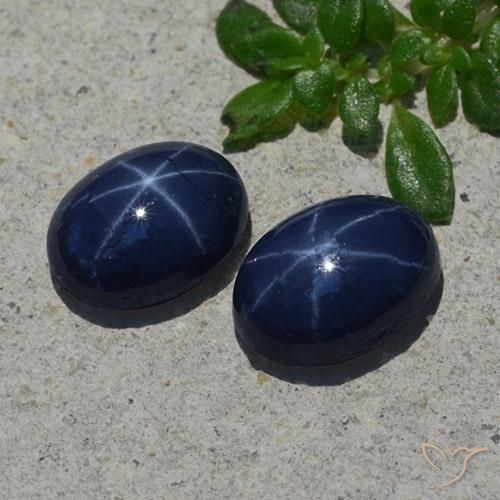 2.5 ct Blue Star Sapphire, 7.1 x 5.2 mm Oval Cut From Madagascar, Photo A