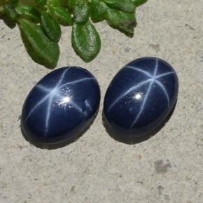 2.13 ctw Blue Star Sapphire Stones, Natural Star Sapphire in Oval Cabochon Shape for Sale