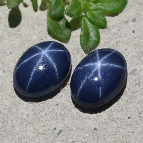 Navy Blue Star Sapphire Gem - 1.1ct Oval Cabochon (ID: 483283)