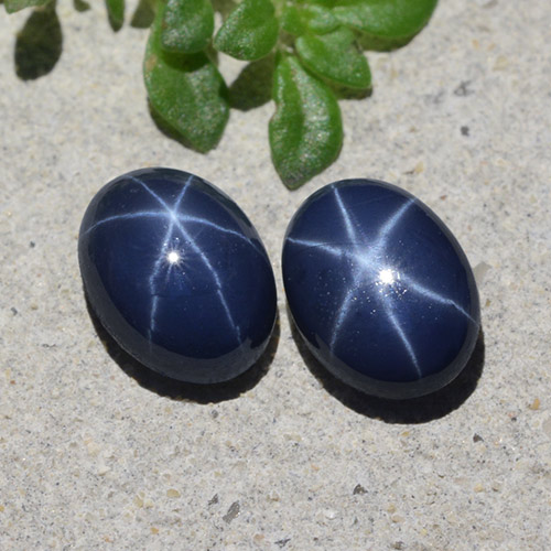 Twilight Blue Star Sapphire Gem - 1.3ct Oval Cabochon (ID: 483284)
