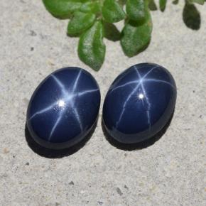 2.49 ctw Blue Star Sapphire Stones, Natural Star Sapphire in Oval Cabochon Shape for Sale