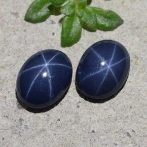 1.97 ctw Blue Star Sapphire Stones, Natural Star Sapphire in Oval Cabochon Shape for Sale