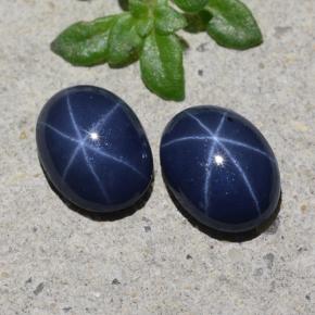 Star Sapphire Gemstones in 7 x 5.2 mm Size for Sale, Star Sapphire Stones in Blue Color