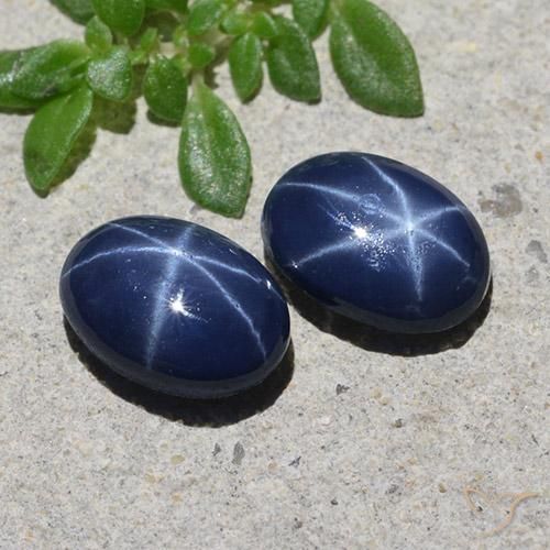 2.34 ct Blue Star Sapphire, 7.2 x 5.2 mm Oval Cut From Madagascar, Photo A
