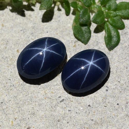 2.43 ctw Blue Star Sapphire Stones, Natural Star Sapphire in Oval Cabochon Shape for Sale