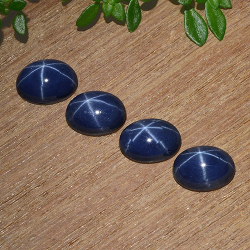 Twilight Blue Star Sapphire Gem - 1.3ct Oval Cabochon (ID: 483579)