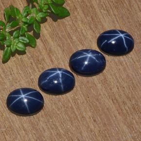 4.22 ctw Blue Star Sapphire Stones, Natural Star Sapphire in Oval Cabochon Shape for Sale