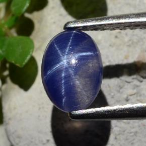 1ct Oval Cabochon Blue Star Sapphire for sale thumb image of 1ct Oval Cabochon Blue Star Sapphire (ID: 483644)