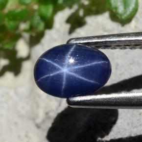 Star Sapphire Gemstone in 6.7 x 4.9 mm Size for Sale, Star Sapphire Stone in Blue Color