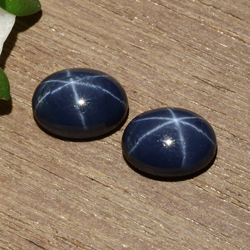 Deep Navy Blue Звездчатый Сапфир Камень - 1.4ct Овал Кабошон (ID: 483658)
