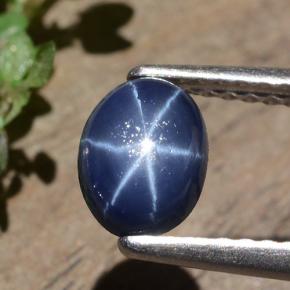 Navy Blue Звездчатый Сапфир Камень - 1.1ct Овал Кабошон (ID: 483693)
