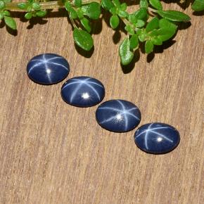 2.41 ctw Blue Star Sapphire Stones, Natural Star Sapphire in Oval Cabochon Shape for Sale
