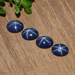 3.54 ctw Blue Star Sapphire Stones, Natural Star Sapphire in Oval Cabochon Shape for Sale