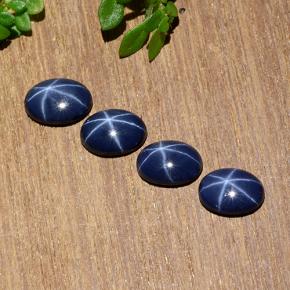 3.33 ctw Blue Star Sapphire Stones, Natural Star Sapphire in Oval Cabochon Shape for Sale