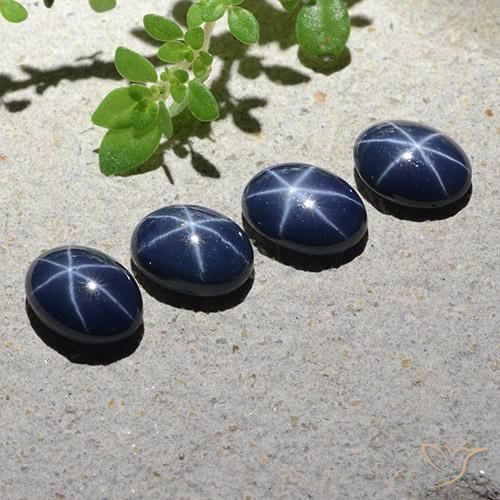 4.49 ctw Blue Star Sapphire Stones, Natural Star Sapphire in Oval Cabochon Shape for Sale
