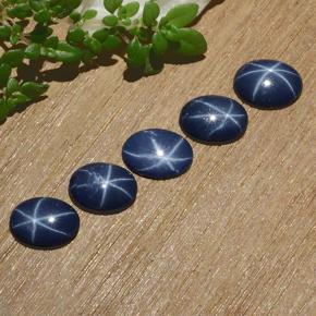 3.67 ctw Blue Star Sapphire Stones, Natural Star Sapphire in Oval Cabochon Shape for Sale