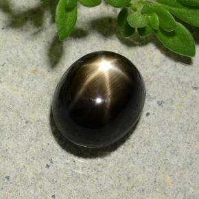 3ct Oval Cabochon Black Star Sapphire for sale thumb image of 3ct Oval Cabochon Black Star Sapphire (ID: 486998)
