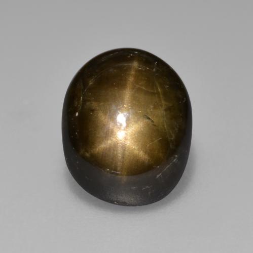 Black Star Sapphire Gem - 2.9ct Oval Cabochon (ID: 487057)