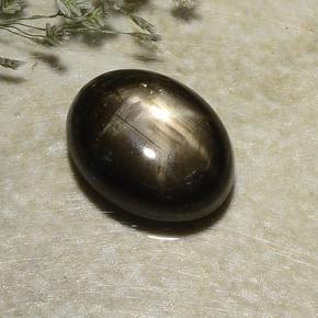 Star Sapphire Gemstone in 8.8 x 6.8 mm Size for Sale, Star Sapphire Stone in Black Color