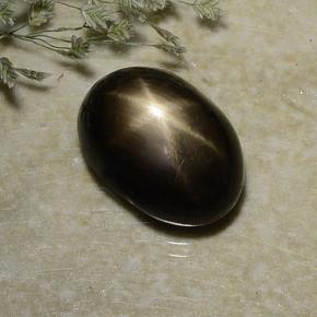 Star Sapphire Gemstone in 9.1 x 6.5 mm Size for Sale, Star Sapphire Stone in Black Color