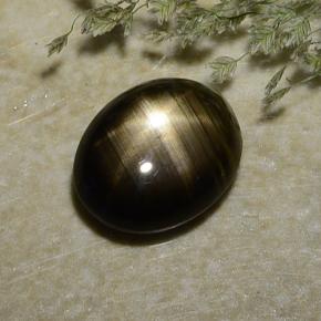2.37 ct Black Star Sapphire Stone, Natural Star Sapphire in Oval Cabochon Shape for Sale