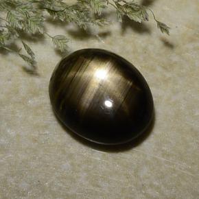 Star Sapphire Gemstone in 9 x 7 mm (calibrated) Size for Sale, Star Sapphire Stone in Black Color
