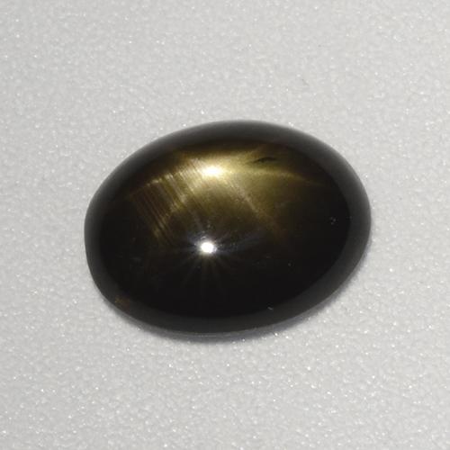 Schwarz Sternsaphir Edelstein - 2ct Oval Cabochon (ID: 487248)