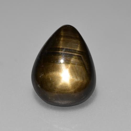 Black Star Sapphire Gem - 2.5ct Pear Cabochon (ID: 487947)