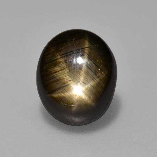Black Star Sapphire Gem - 3.5ct Oval Cabochon (ID: 488168)