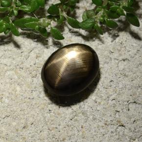 2.10 ct Black Star Sapphire Stone, Natural Star Sapphire in Oval Cabochon Shape for Sale