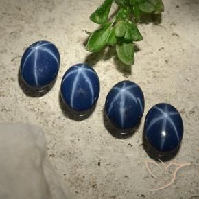 2.84 ctw Blue Star Sapphire Stones, Natural Star Sapphire in Oval Cabochon Shape for Sale