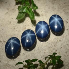 Deep Navy Blue Star Sapphire Gem - 0.8ct Oval Cabochon (ID: 489668)