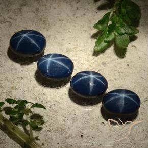 5.89 ctw Blue Star Sapphire Stones, Natural Star Sapphire in Oval Cabochon Shape for Sale