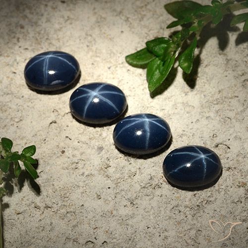 5.48ctw Natural Deep Navy Blue Star Sapphire, Oval, Opaque