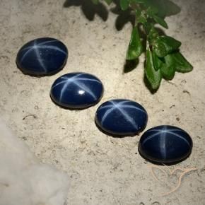 3.50 ctw Blue Star Sapphire Stones, Natural Star Sapphire in Oval Cabochon Shape for Sale