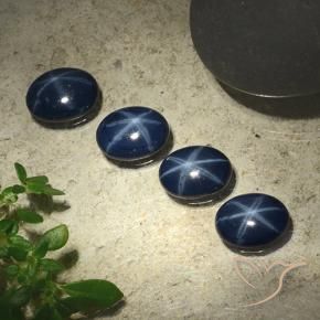 3.59 ctw Blue Star Sapphire Stones, Natural Star Sapphire in Oval Cabochon Shape for Sale