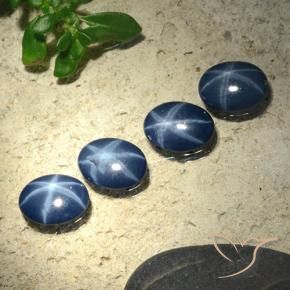 2.54 ctw Blue Star Sapphire Stones, Natural Star Sapphire in Oval Cabochon Shape for Sale