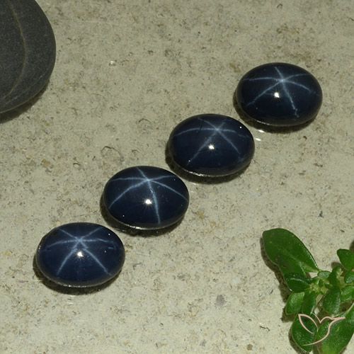 5.77ctw Natural Dark Blue Star Sapphire, Oval, Opaque