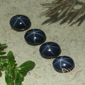4.85 ctw Blue Star Sapphire Stones, Natural Star Sapphire in Oval Cabochon Shape for Sale
