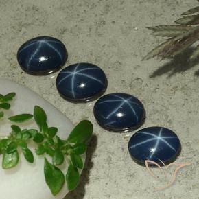 2.93 ctw Blue Star Sapphire Stones, Natural Star Sapphire in Oval Cabochon Shape for Sale